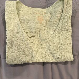 Textured Knit Top in Light Green
